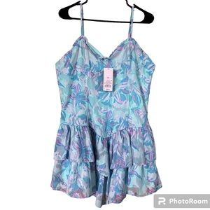 Women’s spaghetti strapped floral layered top